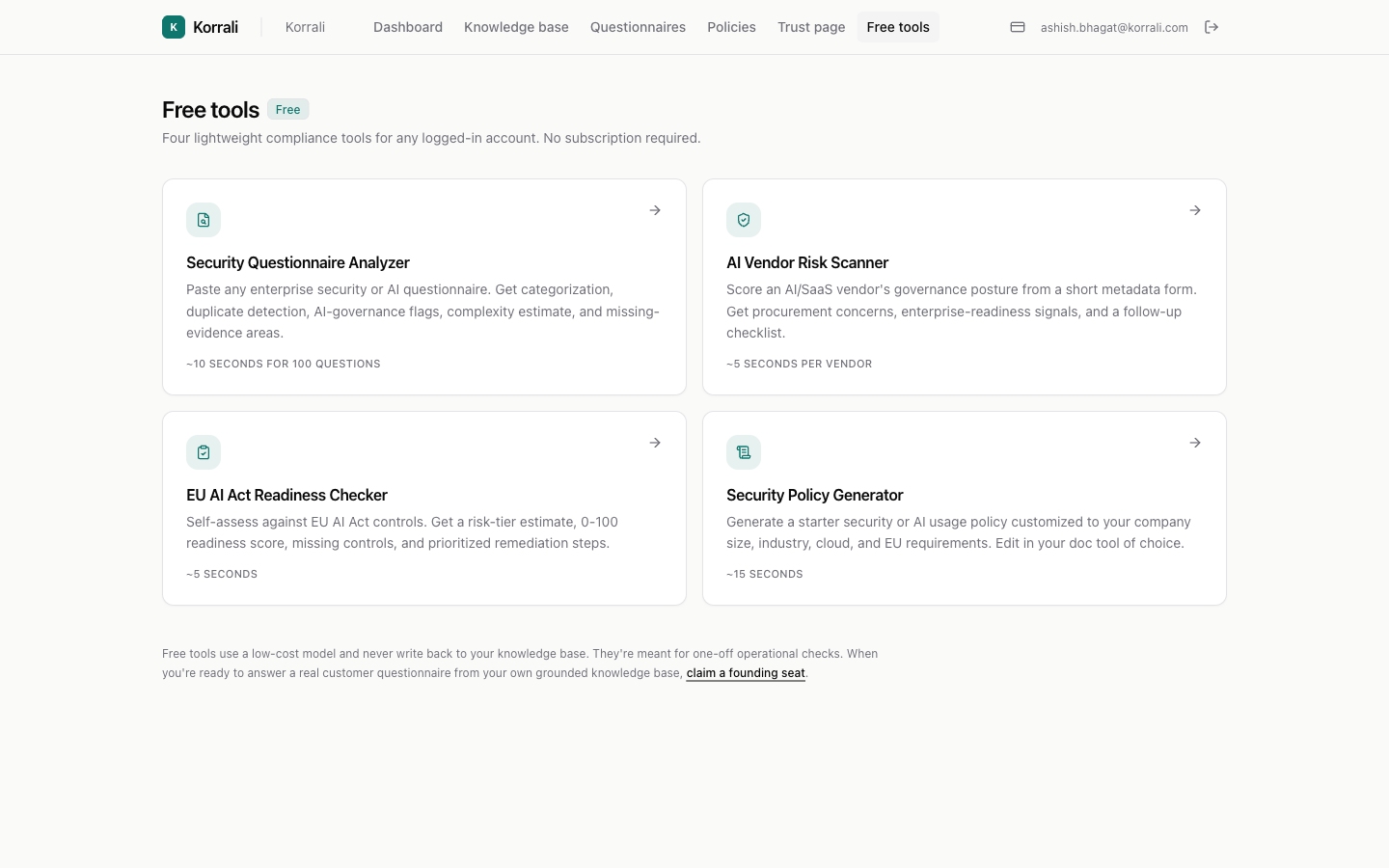 Free tools index